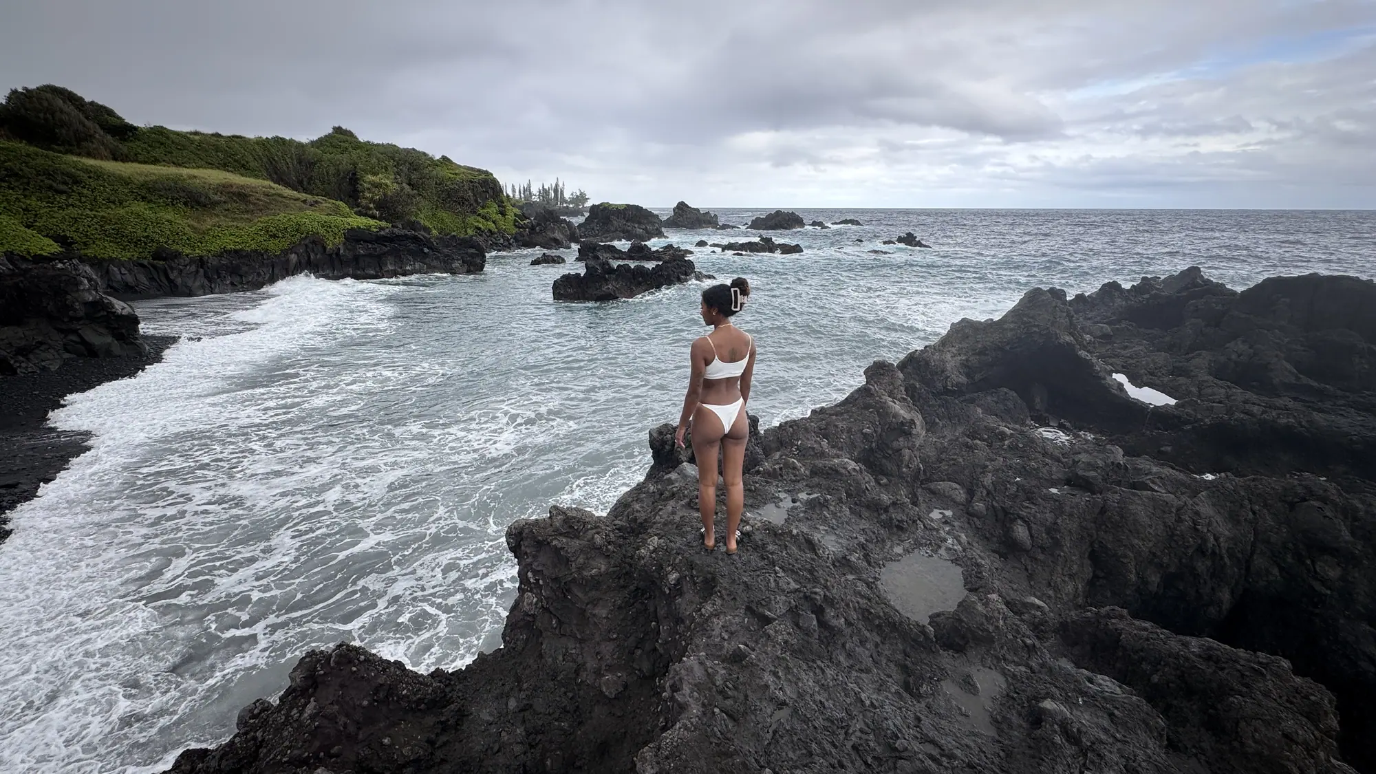 The Hana coastline from a roadside lookout